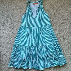 Tuckernuck Oliphant Playa Green Striped Dress size XS